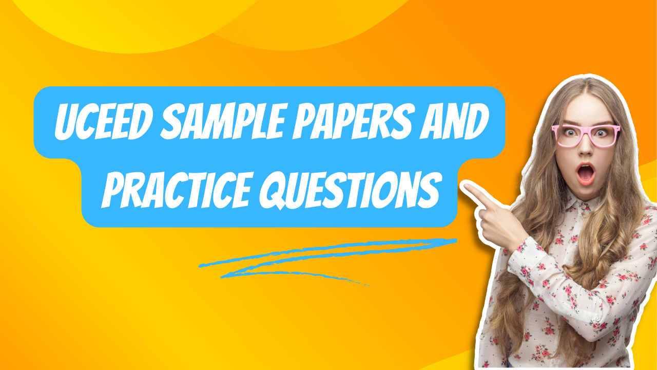 Image showing UCEED sample papers and practice questions for design exam preparation.